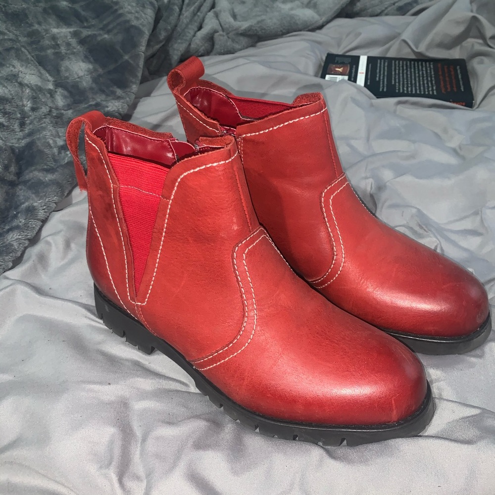 David Tate Red Booties
